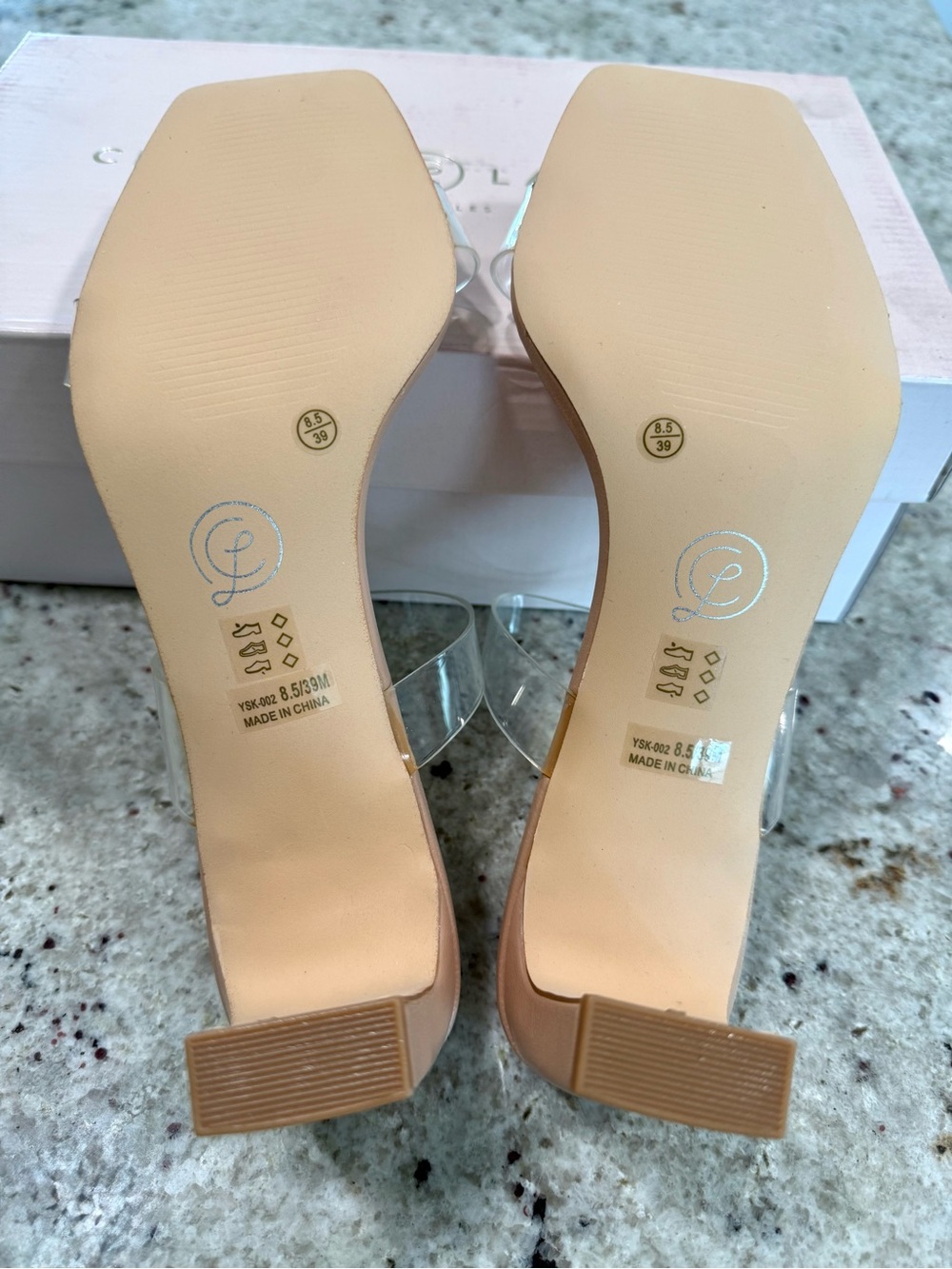 Chinese Laundry Nude Clear-Strap Block Dress Heel Sandal - Picture 14 of 16
